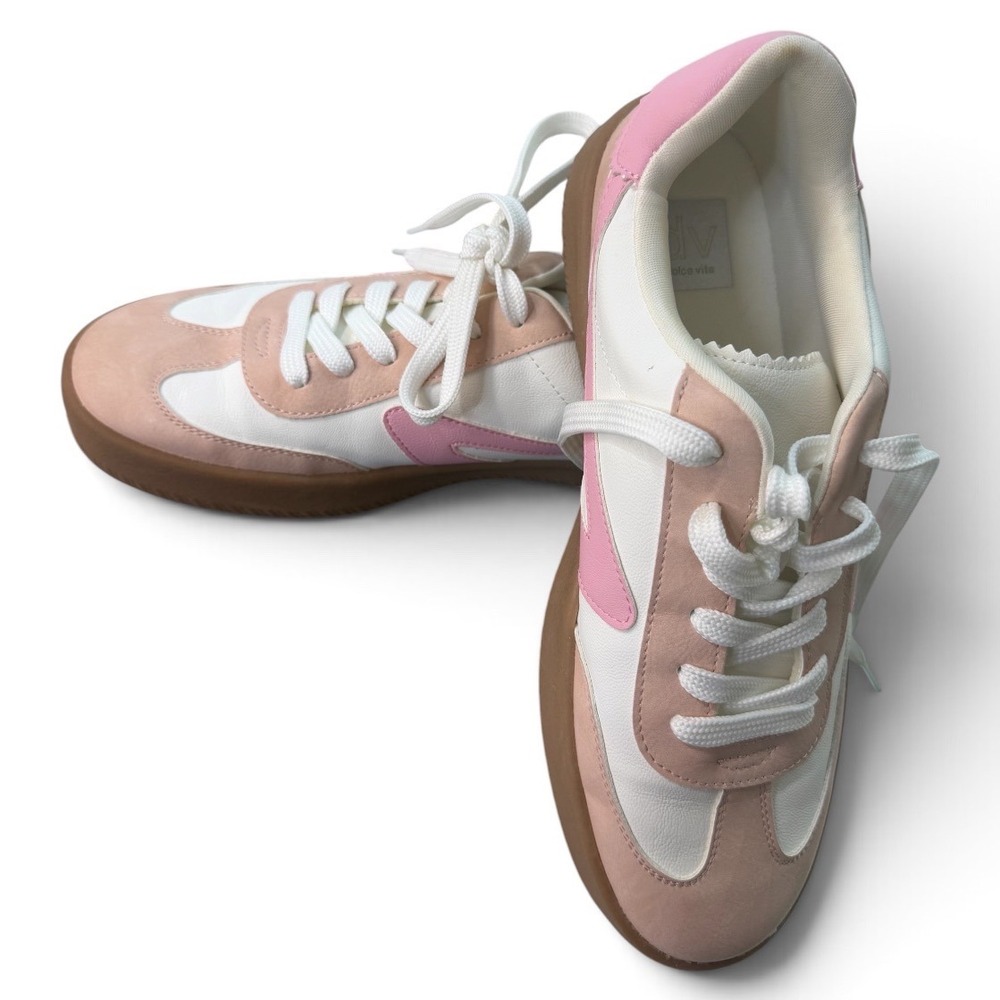 DV by Dolce Vita Voyager Solina Sneaker Pink Mesh White Gum Sole Womens 9.5